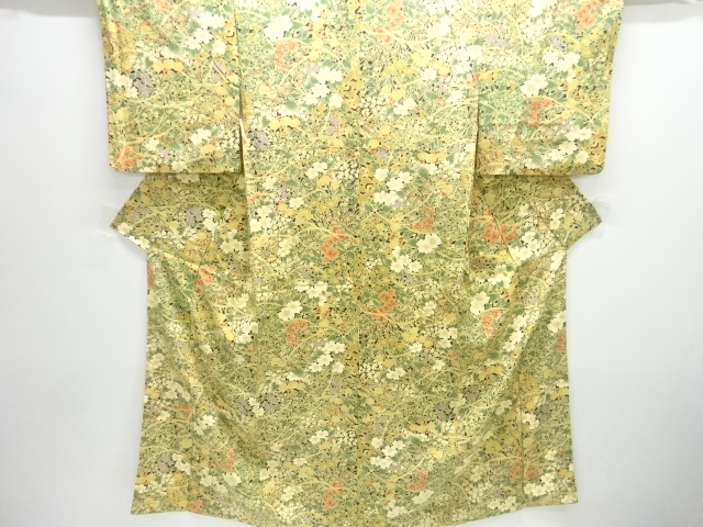 JAPANESE KIMONO / KOMON / FLORAL PLANTS